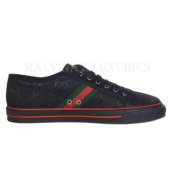GUCCI MENS SNEAKERS OFF THE GRID TENNIS 1977 LOGO WEB ECONYL SHOES sz 12 12.5 US - Picture 9 of 15